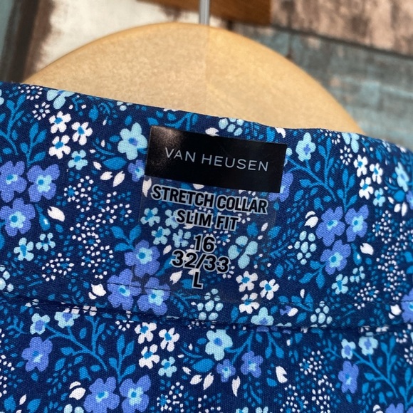 Van Heusen flex 32/33 large slim fit stretch button down shirt - Picture 16 of 16